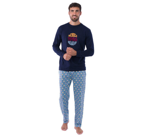 Pyjama long avec jogging en pur coton 1986