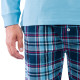 Pyjama long en pur coton et bas en flanelle RETRO WINTER
