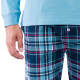 Pyjama long en pur coton et bas en flanelle RETRO WINTER