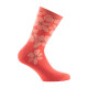 Mi-chaussettes en coton motif floral MADE IN FRANCE