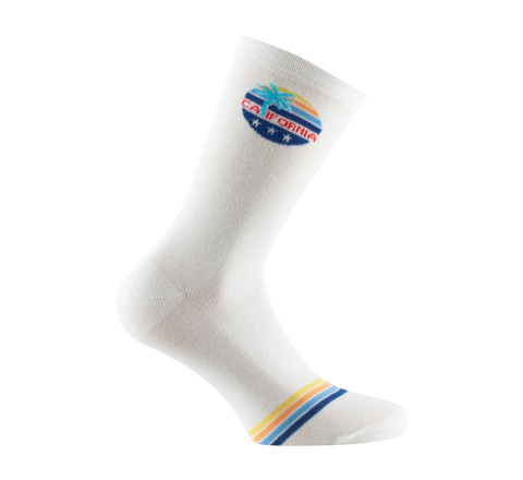 Mi-chaussettes en coton motif California MADE IN FRANCE