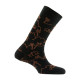 Lot de 2 paires de mi-chaussettes en coton motifs village