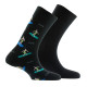 Lot de 2 paires de mi-chaussettes en coton motifs surfeurs