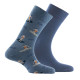 Lot de 2 paires de mi-chaussettes en coton motifs surfeurs