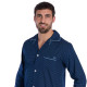 Pyjama long en popeline pur coton et micro motifs