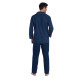 Pyjama long en popeline pur coton et micro motifs
