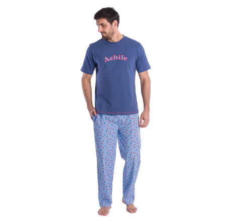 Pyjama long en pur coton "Achile et sa bande"