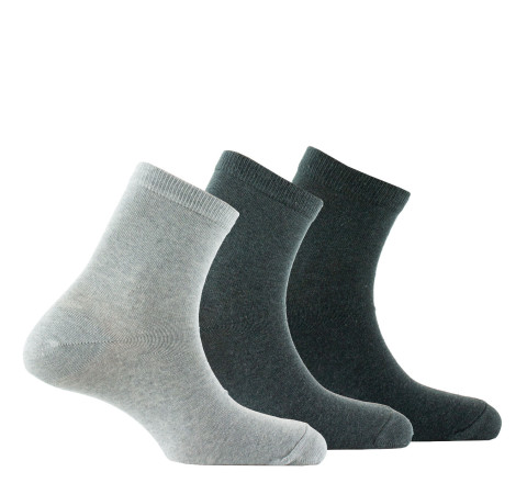 Lot de 3 paires de tiges courtes camaïeux en coton