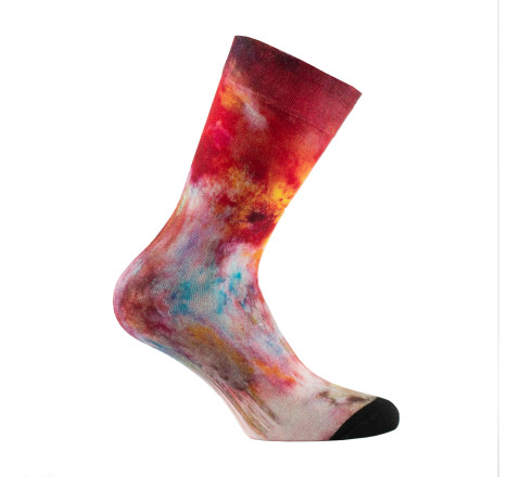 Mi-chaussettes en viscose motif art abstrait