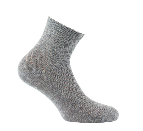 Socquettes en coton mailles diagonales