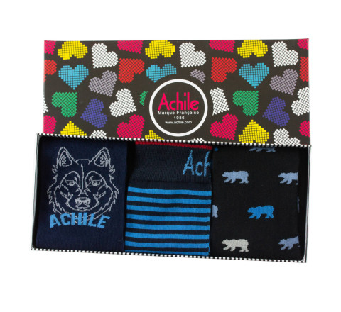 Coffret de 3 paires de chaussettes à motifs MADE IN FRANCE