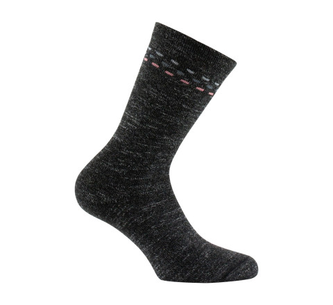 Mi-chaussettes en laine bracelet plumetis MADE IN FRANCE