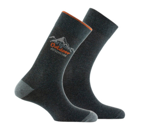 Lot de 2 paires de mi-chaussettes OUTDOOR en coton