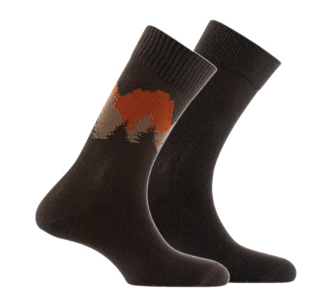 Lot de 2 paires de mi-chaussettes LANDSCAPE en coton