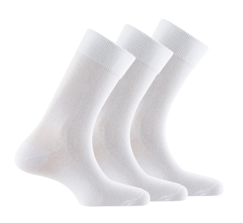 Lot de 3 paires de mi-chaussettes jersey en Polyester unies