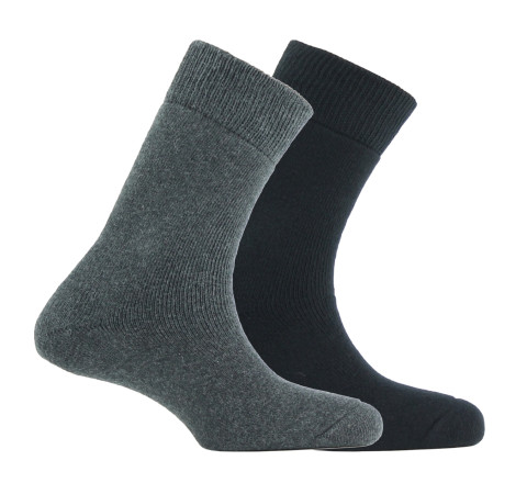 Lot de 2 paires de mi-chaussettes en coton bouclette