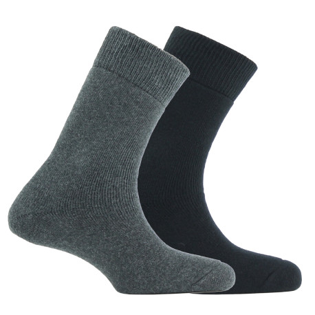 Lot de 2 paires de mi-chaussettes en coton bouclette