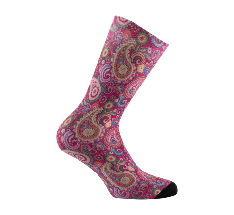 Mi-chaussettes en viscose motif Cachemire