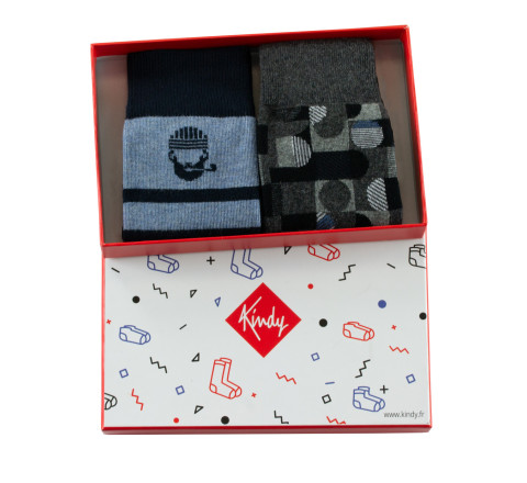 Coffret de 2 paires de chaussettes en coton MADE IN FRANCE