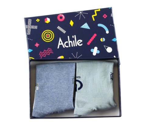 Coffret de 2 paires d'invisibles GEEK en coton MADE IN FRANCE
