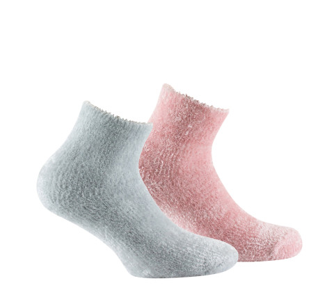 Lot de 2 paires de socquettes cocooning en polyester