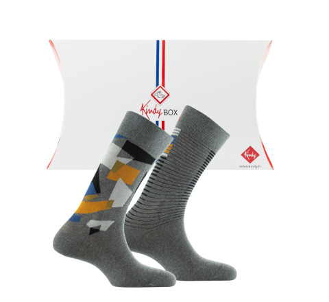 Coffret de chaussettes grises en coton Premium MADE IN FRANCE