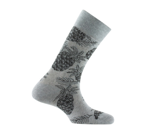 Mi-chaussettes en coton motif Ananas MADE IN FRANCE