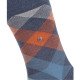Chaussettes intarsia Newcastle en laine Bleu marine