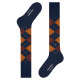 Chaussettes hautes Edinburgh en laine Royal blue