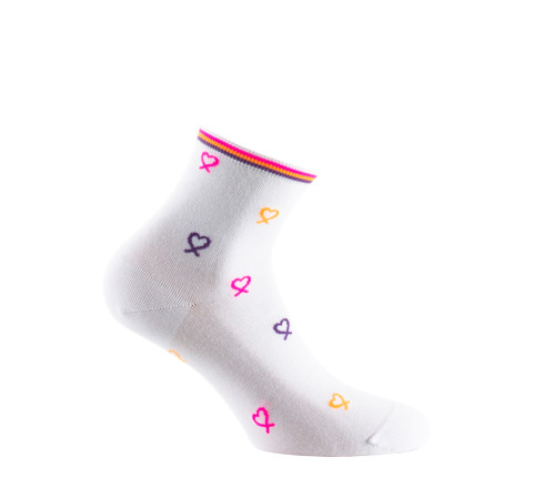 Socquettes en coton all over coeurs MADE IN FRANCE