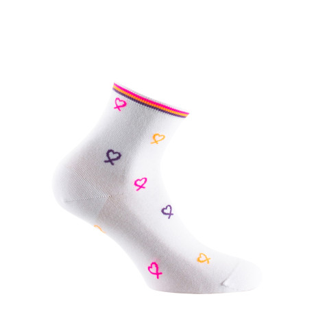 Socquettes en coton all over coeurs MADE IN FRANCE