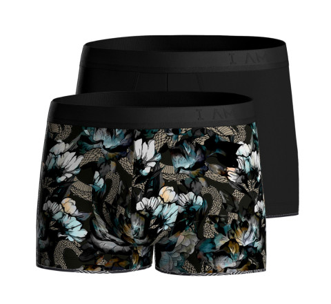 Lot de 2 shortys en lyocell uni et fantaisie