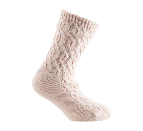 Mi-chaussettes chausson cocooning torsades