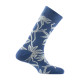 Lot de 2 paires de mi-chaussettes motif lianes et unie
