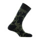 Lot de 2 paires de mi-chaussettes motif lianes et unie
