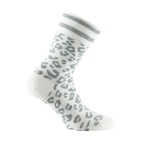 Mi-chaussettes en coton motif panthère MADE IN FRANCE