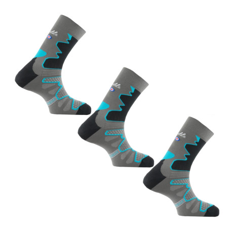 Lot de 3 paires de mi chaussettes Double-Trek pour randonnée