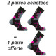 Lot de 3 paires de mi chaussettes Double-Trek pour randonnée