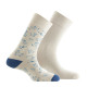 Lot de 2 paires de mi-chaussettes en coton motif chiens