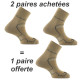 Lot de 3 paires de socquettes Double Thyo