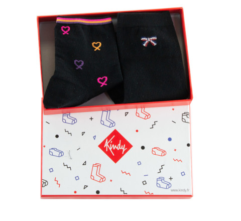 Coffret de 2 paires de chaussettes en coton MADE IN FRANCE