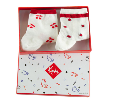 Coffret de 2 paires de chaussettes en coton MADE IN FRANCE