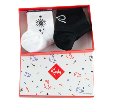 Coffret de 2 paires de socquettes en coton MADE IN FRANCE