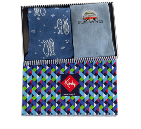Coffret de 2 paires de mi-chaussettes en coton MADE IN FRANCE