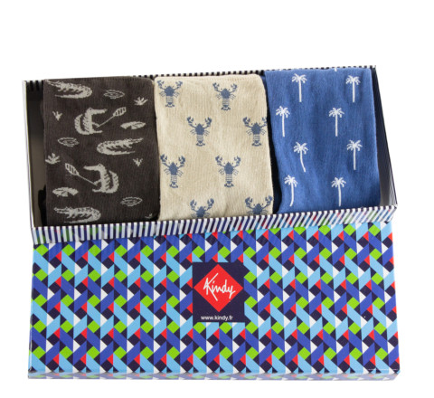 Coffret de 3 paires de mi-chaussettes coton homme