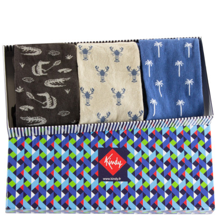 Coffret de 3 paires de mi-chaussettes coton homme