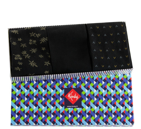 Coffret de 3 paires de mi-chaussettes coton homme