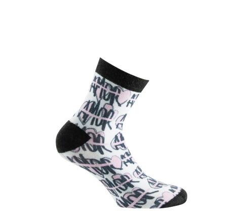 Socquette imprimée Amor en viscose de bambou