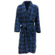 Robe de chambre homewear à col châle pour Homme à carreaux ultra douce