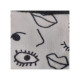 Socquette imprimée visage abstrait en viscose de bambou